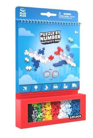 125 Kreativ Bausteine Puzzle "Transport" | Lernspielzeug ab 5 Jahren |  Kinder Puzzle Set | Bauspielzeug Kinder | Plus-Plus Activity Set