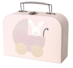 Baby Koffer Hase | Geschenkidee | Kuscheltier Set | rosa | ab 2 Jahren