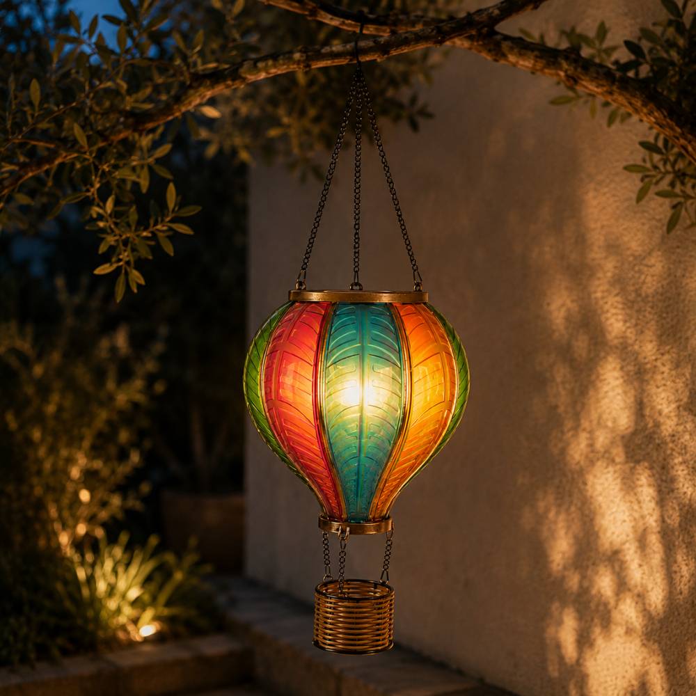 Heissluftballon Solar Lampe | 85 cm