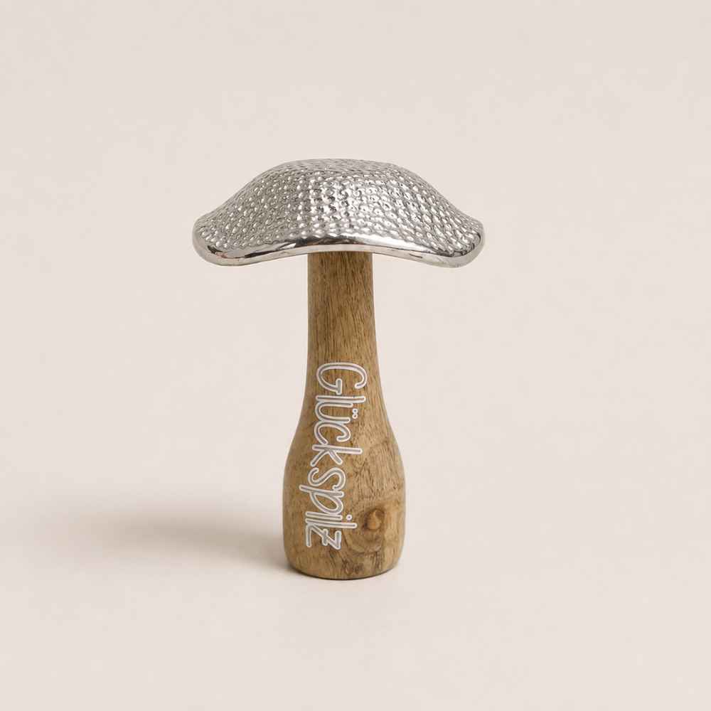 Glückspilz | Holz und Nickel | Herbst | 15cm