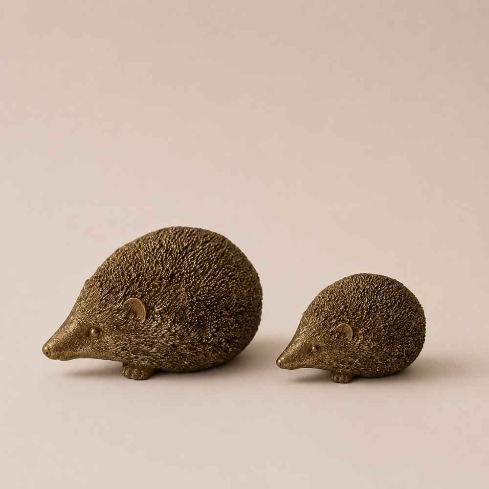 Igel | Gold | Herbstdeko | Dekofigur | Saisonal dekorieren