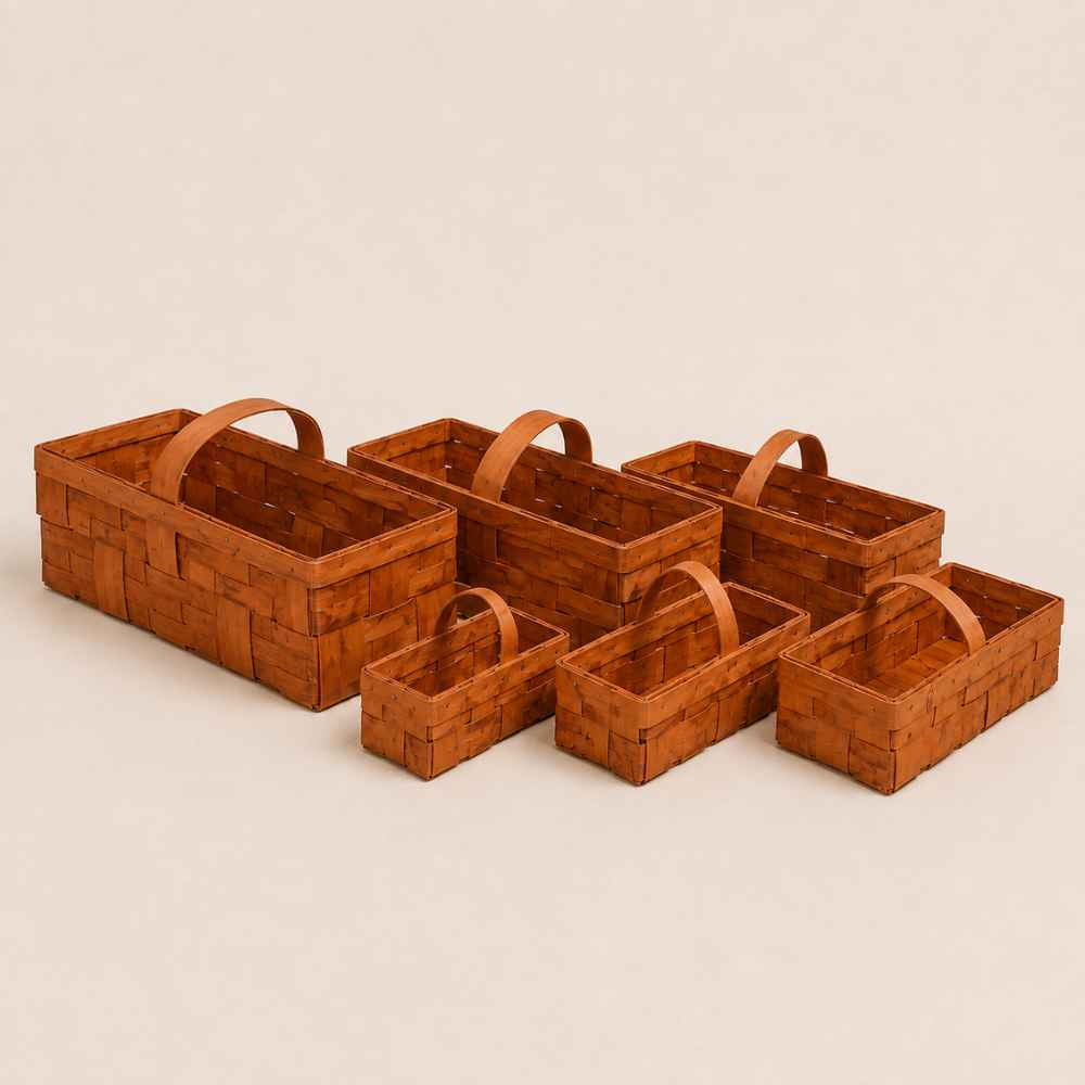 Spankorb | Geschenkkorb | Obstkorb | Braun/Orange | Geschenkverpackung