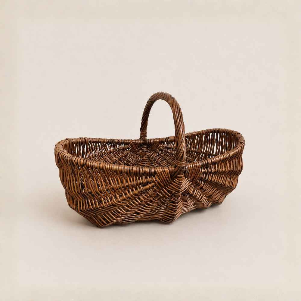 Weiden Korb | dunkel | mit Henkel | 29cm