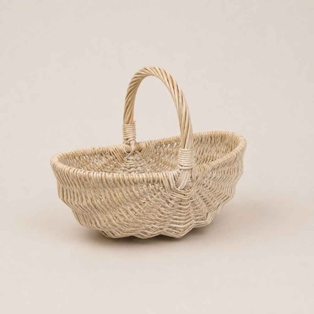 Weiden Korb | hell | mit Henkel | 37cm