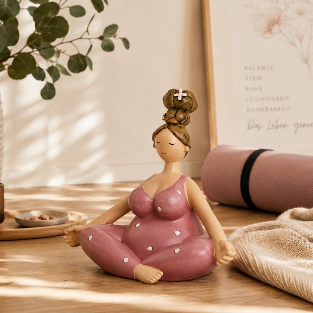 Lady | Yoga | Deko | Meditation | pink | Lotussitz gross